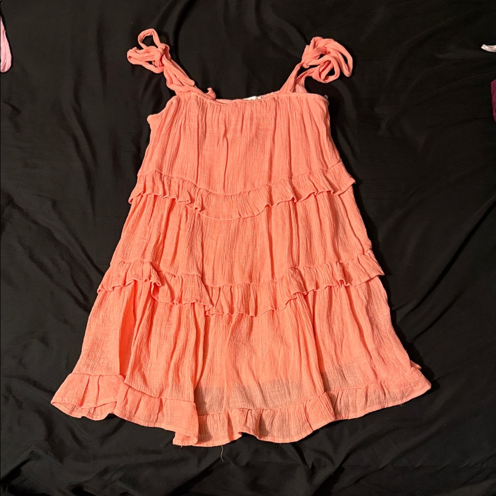 HYFVE Coral Ruffle Dress
